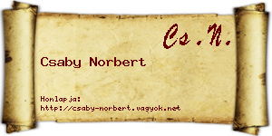 Csaby Norbert névjegykártya