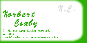 norbert csaby business card